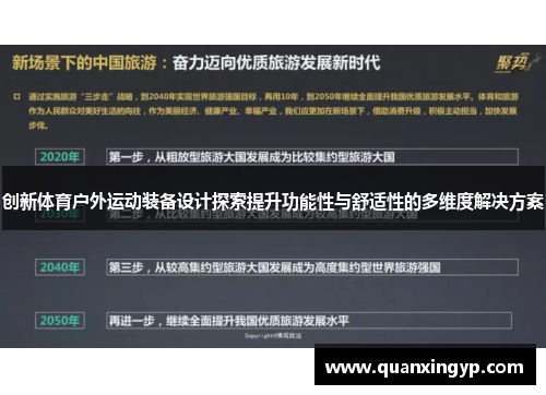 创新体育户外运动装备设计探索提升功能性与舒适性的多维度解决方案